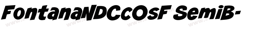 FontanaNDCcOsF SemiB字体转换